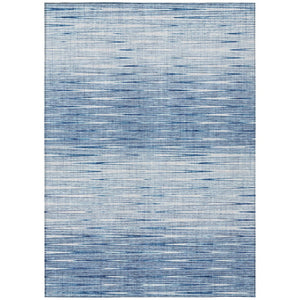 HomeRoots 9' Navy Blue and Sky Blue Abstract Area Rug - Durable, Washable Design for Indoor/Outdoor Spaces 9' X 12' 587402