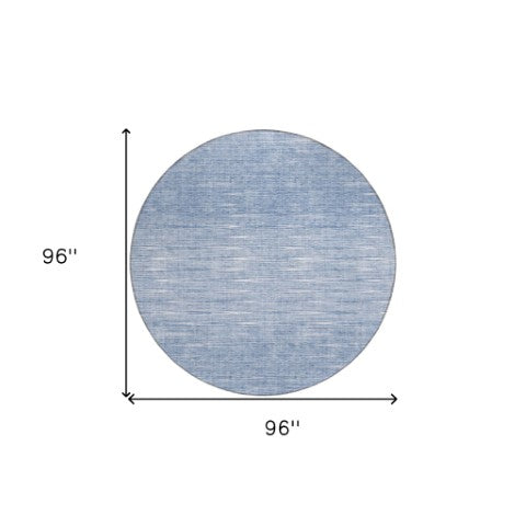 Homeroots 3' Artichoke Green Abstract Washable Area Rug - Ideal For Indoor And Outdoor Spaces, Stain Resistant 8' Round Polyester 587406