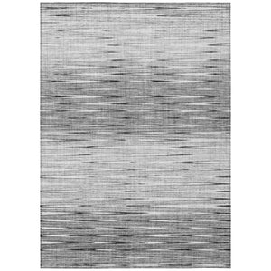 HomeRoots 5' Gray and Charcoal Abstract Area Rug - Durable, Washable, Modern Design for Indoor and Outdoor Use 5' X 8' 587411