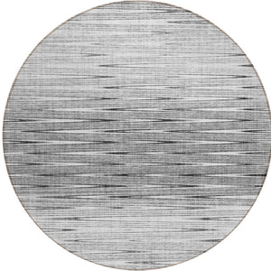 Homeroots 3' Artichoke Green Abstract Washable Area Rug - Ideal For Indoor And Outdoor Spaces, Stain Resistant 8' Round Polyester 587412