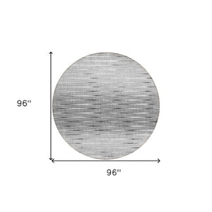 Homeroots 3' Artichoke Green Abstract Washable Area Rug - Ideal For Indoor And Outdoor Spaces, Stain Resistant 8' Round Polyester 587412