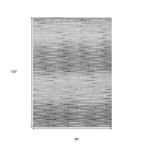 Homeroots 3' Artichoke Green Abstract Washable Area Rug - Ideal For Indoor And Outdoor Spaces, Stain Resistant 8' X 10' Polyester 587413