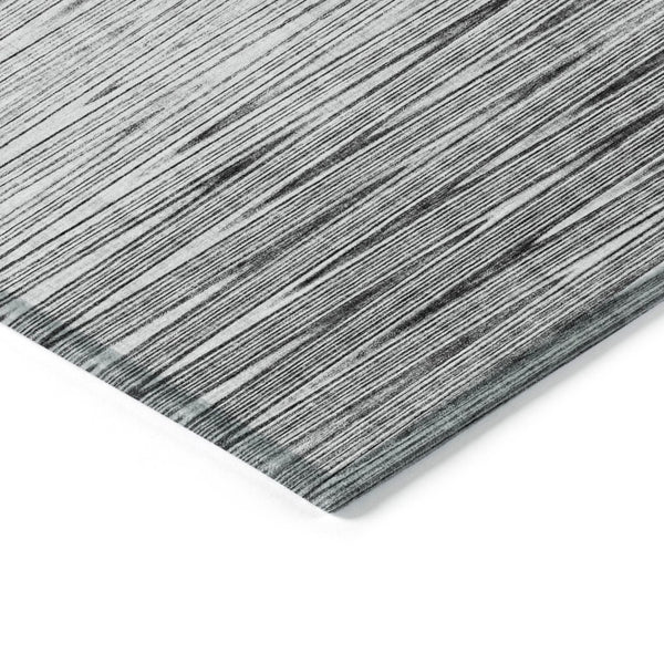 HomeRoots 5' Gray and Charcoal Abstract Area Rug - Durable, Washable, Modern Design for Indoor and Outdoor Use 8' X 10' 587413