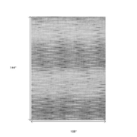 Homeroots 3' Artichoke Green Abstract Washable Area Rug - Ideal For Indoor And Outdoor Spaces, Stain Resistant 9' X 12' Polyester 587414