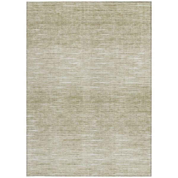 Homeroots 3' Artichoke Green Abstract Washable Area Rug - Ideal For Indoor And Outdoor Spaces, Stain Resistant 3' X 5' Polyester 587416