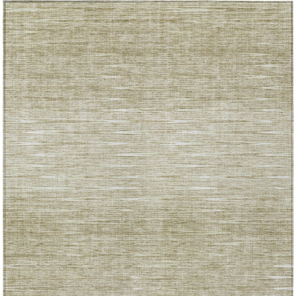 Homeroots 3' Artichoke Green Abstract Washable Area Rug - Ideal For Indoor And Outdoor Spaces, Stain Resistant 5' X 8' Polyester 587417