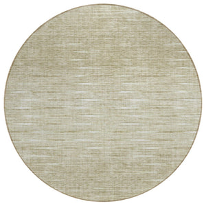 HomeRoots 5' Khaki and Beige Abstract Area Rug – Durable, Washable, Stylish for Indoor and Outdoor Use 8' Round 587418