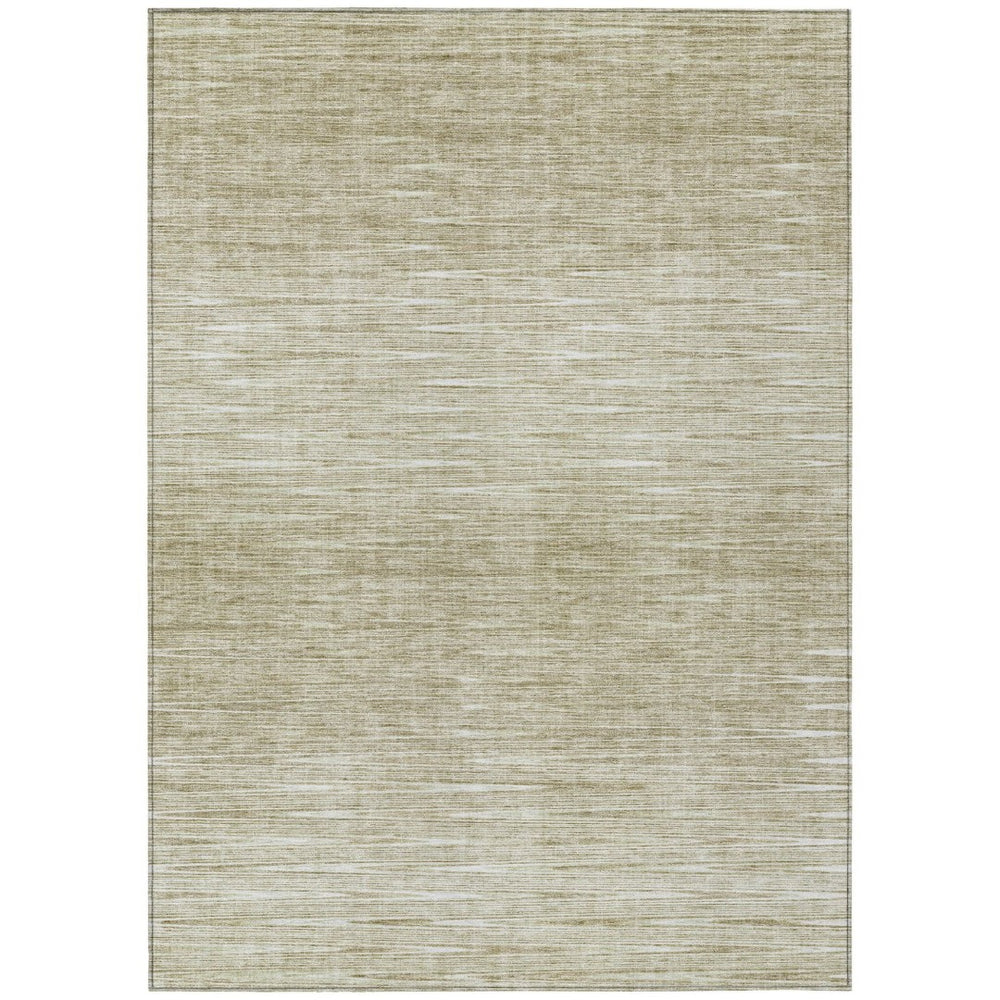 HomeRoots 5' Khaki and Beige Abstract Area Rug – Durable, Washable, Stylish for Indoor and Outdoor Use 10' X 14' 587421