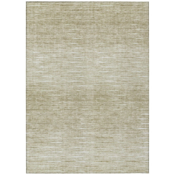 HomeRoots 5' Khaki and Beige Abstract Area Rug – Durable, Washable, Stylish for Indoor and Outdoor Use 10' X 14' 587421