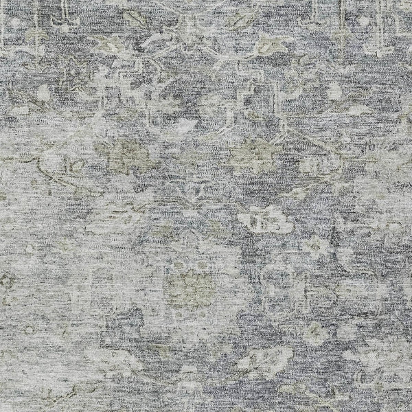 Homeroots 3' Stunning Oriental Washable Area Rug In Green, Blue & Gray For Indoor And Outdoor Spaces 10' X 14' Polyester 587445