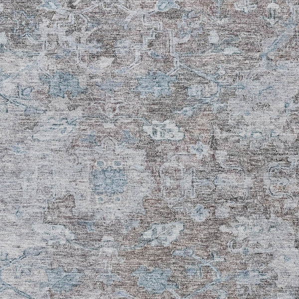 Homeroots 3' Stunning Oriental Washable Area Rug In Green, Blue & Gray For Indoor And Outdoor Spaces 8' X 10' Polyester 587449