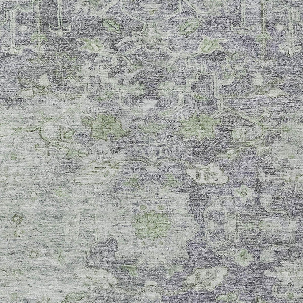 Homeroots 3' Stunning Oriental Washable Area Rug In Green, Blue & Gray For Indoor And Outdoor Spaces 8' X 10' Polyester 587455