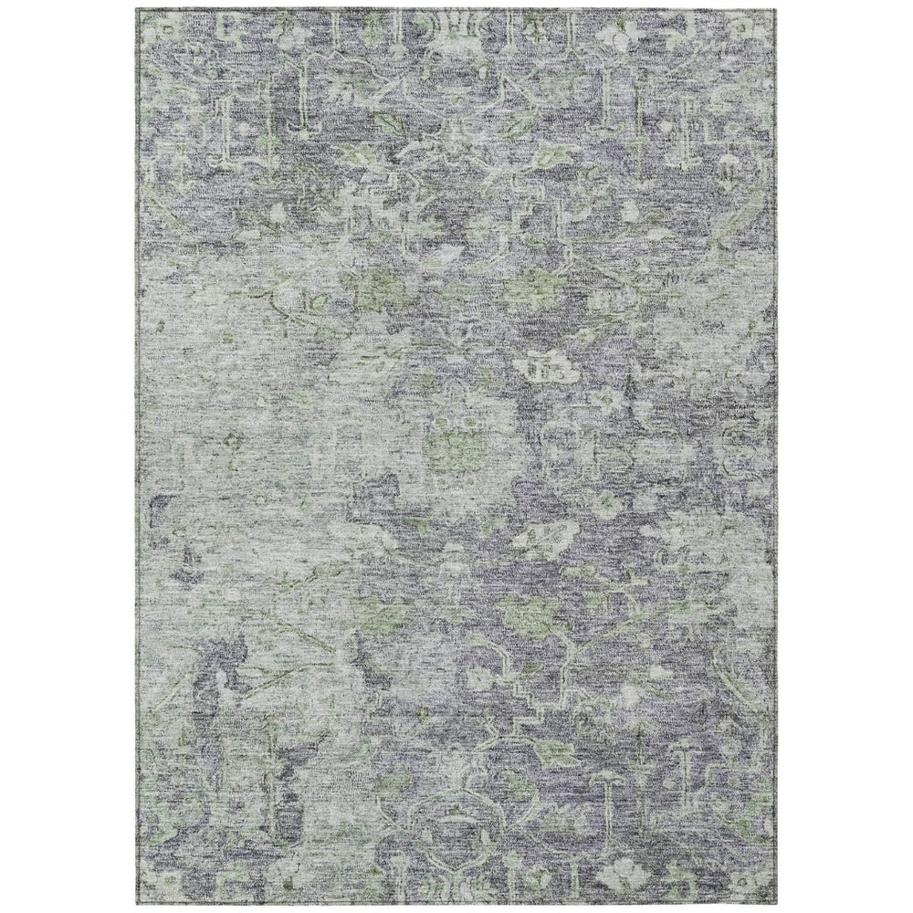 HomeRoots 9' Timeless Plum Purple and Olive Green Oriental Washable Area Rug for Indoor & Outdoor Elegance 9' X 12' 587456