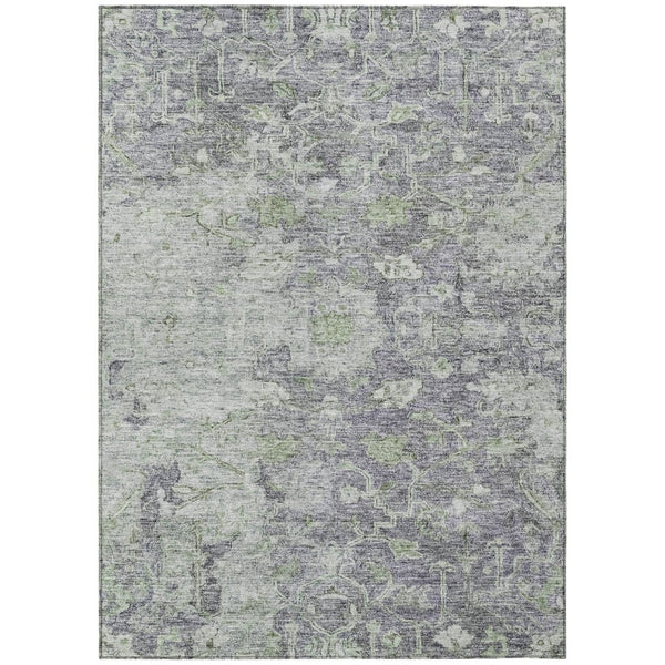HomeRoots 9' Timeless Plum Purple and Olive Green Oriental Washable Area Rug for Indoor & Outdoor Elegance 9' X 12' 587456