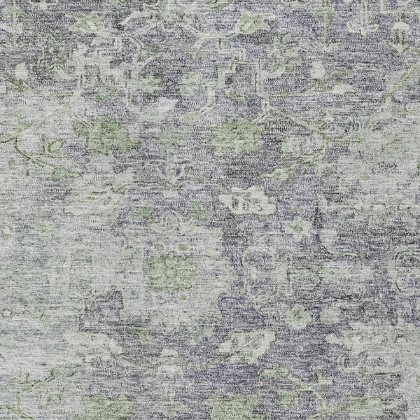 Homeroots 3' Stunning Oriental Washable Area Rug In Green, Blue & Gray For Indoor And Outdoor Spaces 10' X 14' Polyester 587457