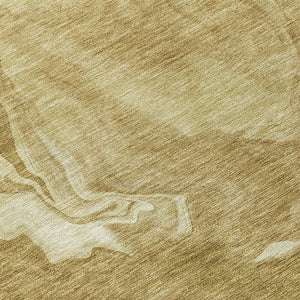 Homeroots 3' Artichoke Green Fern Abstract Area Rug - Washable Indoor/Outdoor, Durable & Stain Resistant Design 8' Round Polyester 587466