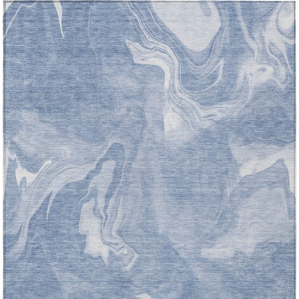 Homeroots 3' Artichoke Green Fern Abstract Area Rug - Washable Indoor/Outdoor, Durable & Stain Resistant Design 10' X 14' Polyester 587475