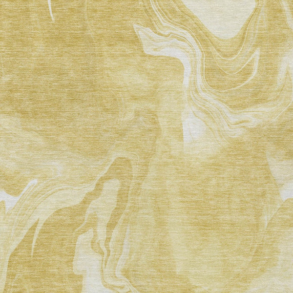 Homeroots 3' Artichoke Green Fern Abstract Area Rug - Washable Indoor/Outdoor, Durable & Stain Resistant Design 3' X 5' Polyester 587476