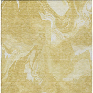 Homeroots 3' Artichoke Green Fern Abstract Area Rug - Washable Indoor/Outdoor, Durable & Stain Resistant Design 8' X 10' Polyester 587479