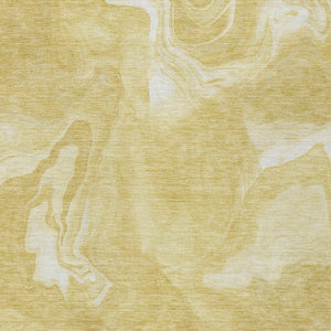 Homeroots 3' Artichoke Green Fern Abstract Area Rug - Washable Indoor/Outdoor, Durable & Stain Resistant Design 8' X 10' Polyester 587479