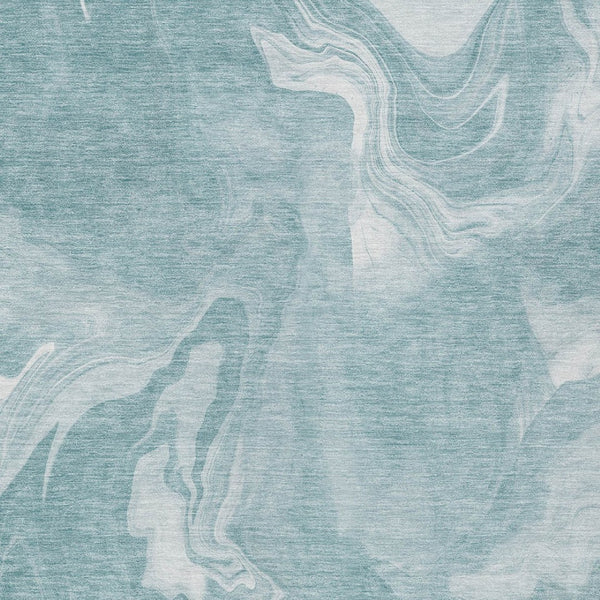 Homeroots 3' Artichoke Green Fern Abstract Area Rug - Washable Indoor/Outdoor, Durable & Stain Resistant Design 9' X 12' Polyester 587492