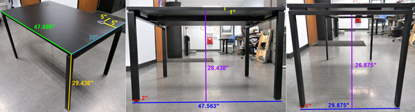 OSP Home Furnishings 48"W Black Writing Desk  Black