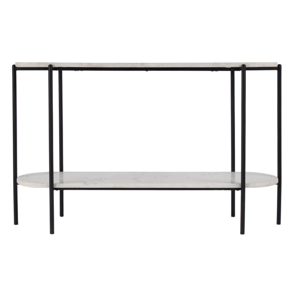 Butler Specialty Renaldo 2-tier Console Table - Luxurious Marble & Sleek Iron Design For Sophisticated Home Décor White Iron,Marble,Mdf 5875025-butler