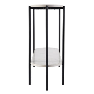 Butler Specialty Renaldo 2-tier Console Table - Luxurious Marble & Sleek Iron Design For Sophisticated Home Décor White Iron,Marble,Mdf 5875025-butler