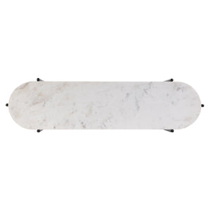 Butler Specialty Renaldo 2-tier Console Table - Luxurious Marble & Sleek Iron Design For Sophisticated Home Décor White Iron,Marble,Mdf 5875025-butler