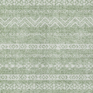 Homeroots 3' Artichoke Green Southwestern Washable Area Rug - Perfect For Indoor And Outdoor Spaces! 10' X 14' Polyester 587505