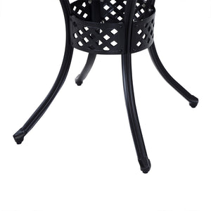English Elm Outsunny 33" Round Bistro Table - Elegant Cast Aluminum Dining Table With Umbrella Hole For Outdoors W2225P175533-GIGA