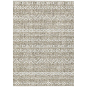 HomeRoots 9' Southwestern Beige and Ivory Indoor Outdoor Area Rug - Durable, Washable, Versatile for Any Space 9' X 12' 587510