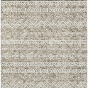 Homeroots 3' Artichoke Green Southwestern Washable Area Rug - Perfect For Indoor And Outdoor Spaces! 9' X 12' Polyester 587510