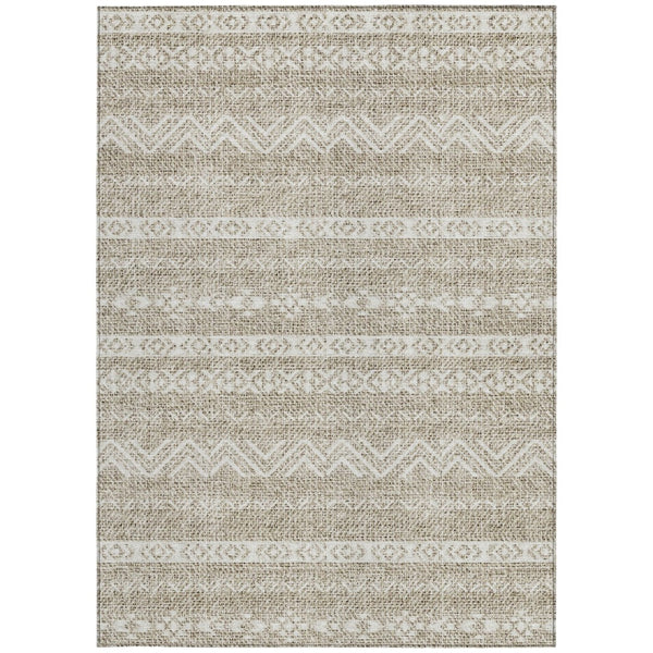 Homeroots 3' Artichoke Green Southwestern Washable Area Rug - Perfect For Indoor And Outdoor Spaces! 9' X 12' Polyester 587510
