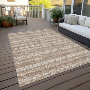 Homeroots 3' Artichoke Green Southwestern Washable Area Rug - Perfect For Indoor And Outdoor Spaces! 3' X 5' Polyester 587512