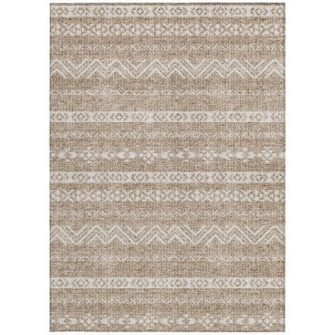 Homeroots 3' Artichoke Green Southwestern Washable Area Rug - Perfect For Indoor And Outdoor Spaces! 8' X 10' Polyester 587515