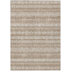 HomeRoots 9' Southwestern Area Rug - Durable, Washable, Earthy Brown & Beige Design for Indoor/Outdoor Use 9' X 12' 587516