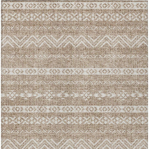 Homeroots 3' Artichoke Green Southwestern Washable Area Rug - Perfect For Indoor And Outdoor Spaces! 9' X 12' Polyester 587516