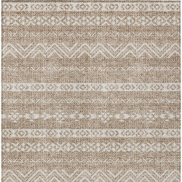 Homeroots 3' Artichoke Green Southwestern Washable Area Rug - Perfect For Indoor And Outdoor Spaces! 9' X 12' Polyester 587516