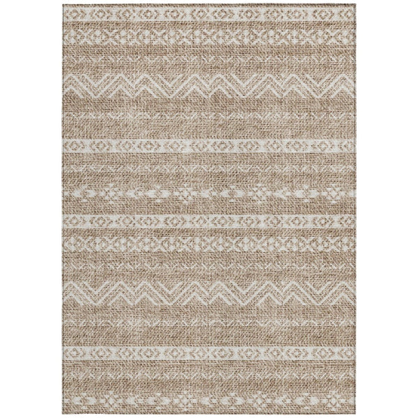 Homeroots 3' Artichoke Green Southwestern Washable Area Rug - Perfect For Indoor And Outdoor Spaces! 10' X 14' Polyester 587517