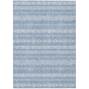HomeRoots 9' Durable Southwestern Washable Area Rug in Blue & Denim - Perfect for Indoor & Outdoor Spaces 9' X 12' 587522