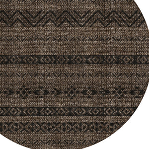 Homeroots 3' Artichoke Green Southwestern Washable Area Rug - Perfect For Indoor And Outdoor Spaces! 8' Round Polyester 587526
