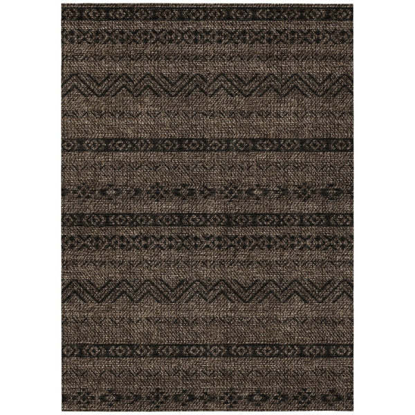 HomeRoots 9' Chocolate and Brown Southwestern Indoor Outdoor Area Rug - Durable, Washable, Stylish Décor Solution 9' X 12' 587528