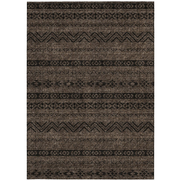Homeroots 3' Artichoke Green Southwestern Washable Area Rug - Perfect For Indoor And Outdoor Spaces! 10' X 14' Polyester 587529