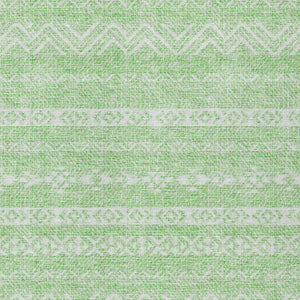 Homeroots 3' Artichoke Green Southwestern Washable Area Rug - Perfect For Indoor And Outdoor Spaces! 5' X 8' Polyester 587543
