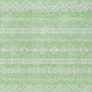 Homeroots 3' Artichoke Green Southwestern Washable Area Rug - Perfect For Indoor And Outdoor Spaces! 8' X 10' Polyester 587545
