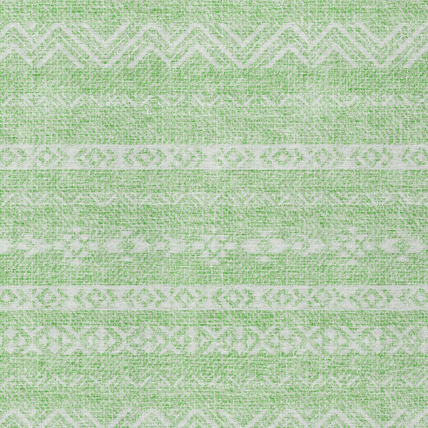 Homeroots 3' Artichoke Green Southwestern Washable Area Rug - Perfect For Indoor And Outdoor Spaces! 10' X 14' Polyester 587547