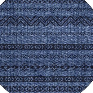 Homeroots 3' Artichoke Green Southwestern Washable Area Rug - Perfect For Indoor And Outdoor Spaces! 8' Round Polyester 587550