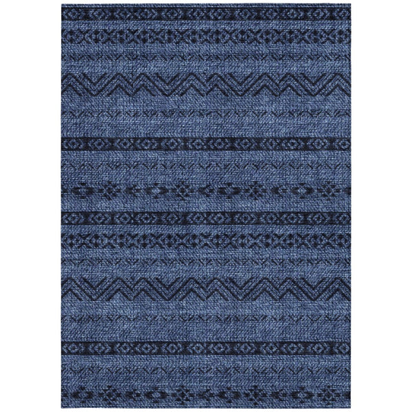 Homeroots 3' Artichoke Green Southwestern Washable Area Rug - Perfect For Indoor And Outdoor Spaces! 8' X 10' Polyester 587551