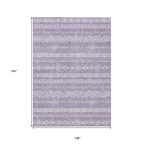Homeroots 3' Artichoke Green Southwestern Washable Area Rug - Perfect For Indoor And Outdoor Spaces! 9' X 12' Polyester 587558